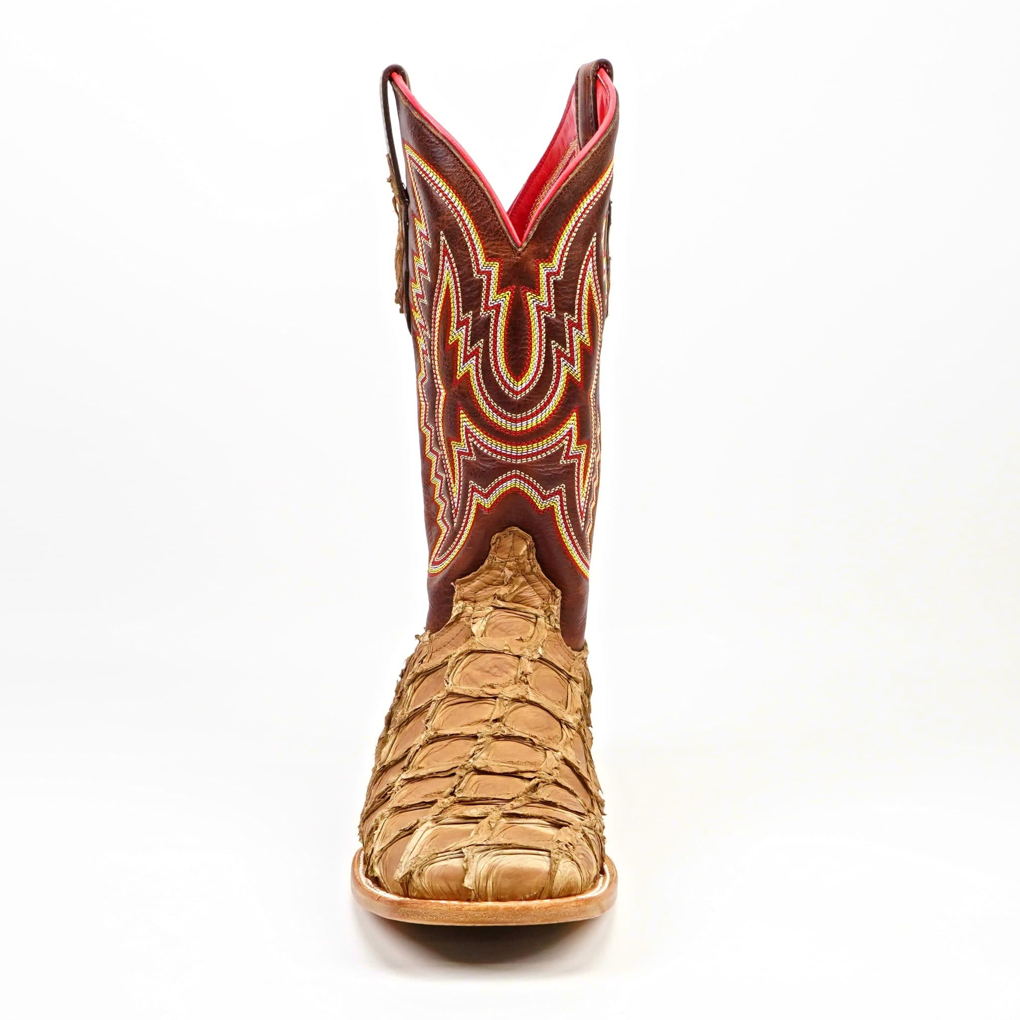 Texas Country Mens Diamond Collection Butch Pirarucu Fish Boots - Orix - Square Toe