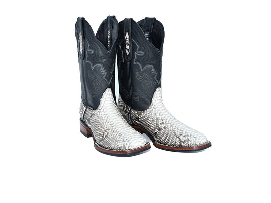 Promo Texas Country Exotic Python Boot Square Toe