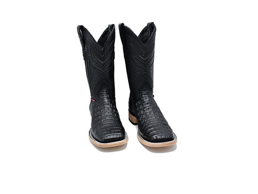 Texas Country Exotic Boot Caiman Black Square Toe LM70