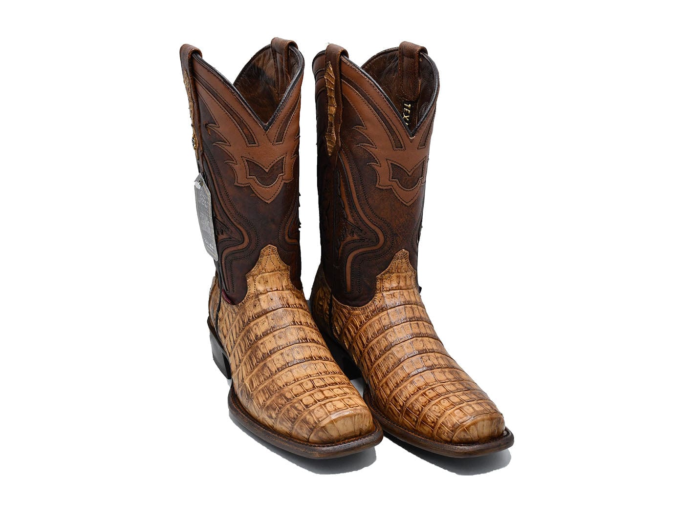 Texas Country Exotic Boot Cola Caiman Belly Camell LM10