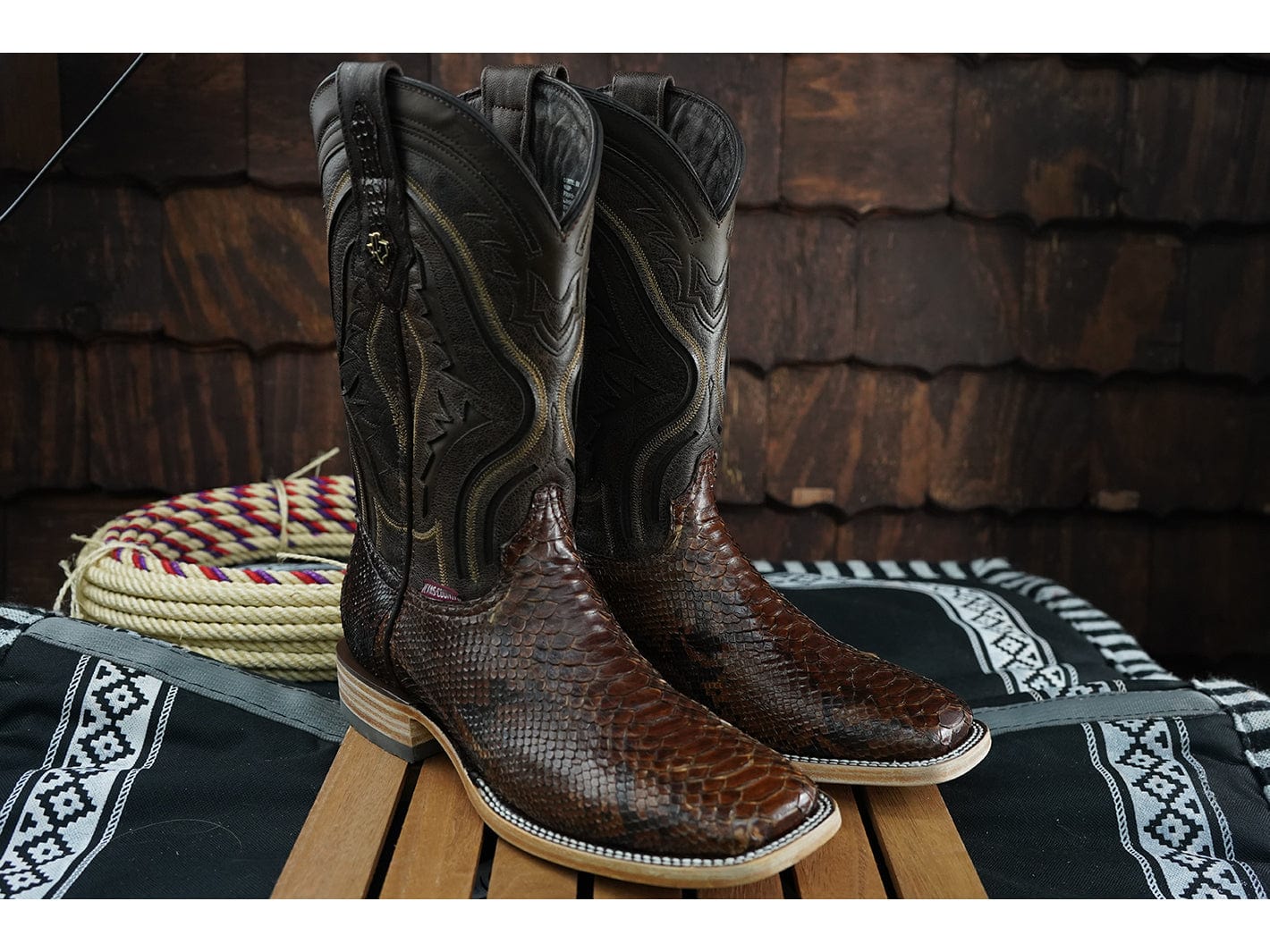Texas Country Exotic Boot Python Tabaco PN30