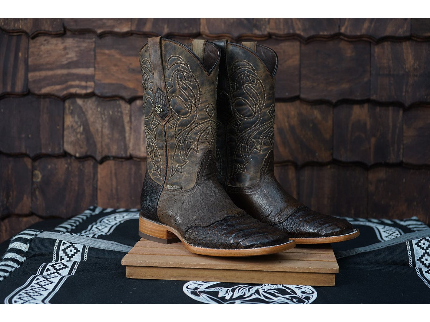 Texas Country Western Boot Nuca Ext Choco Square Toe E05