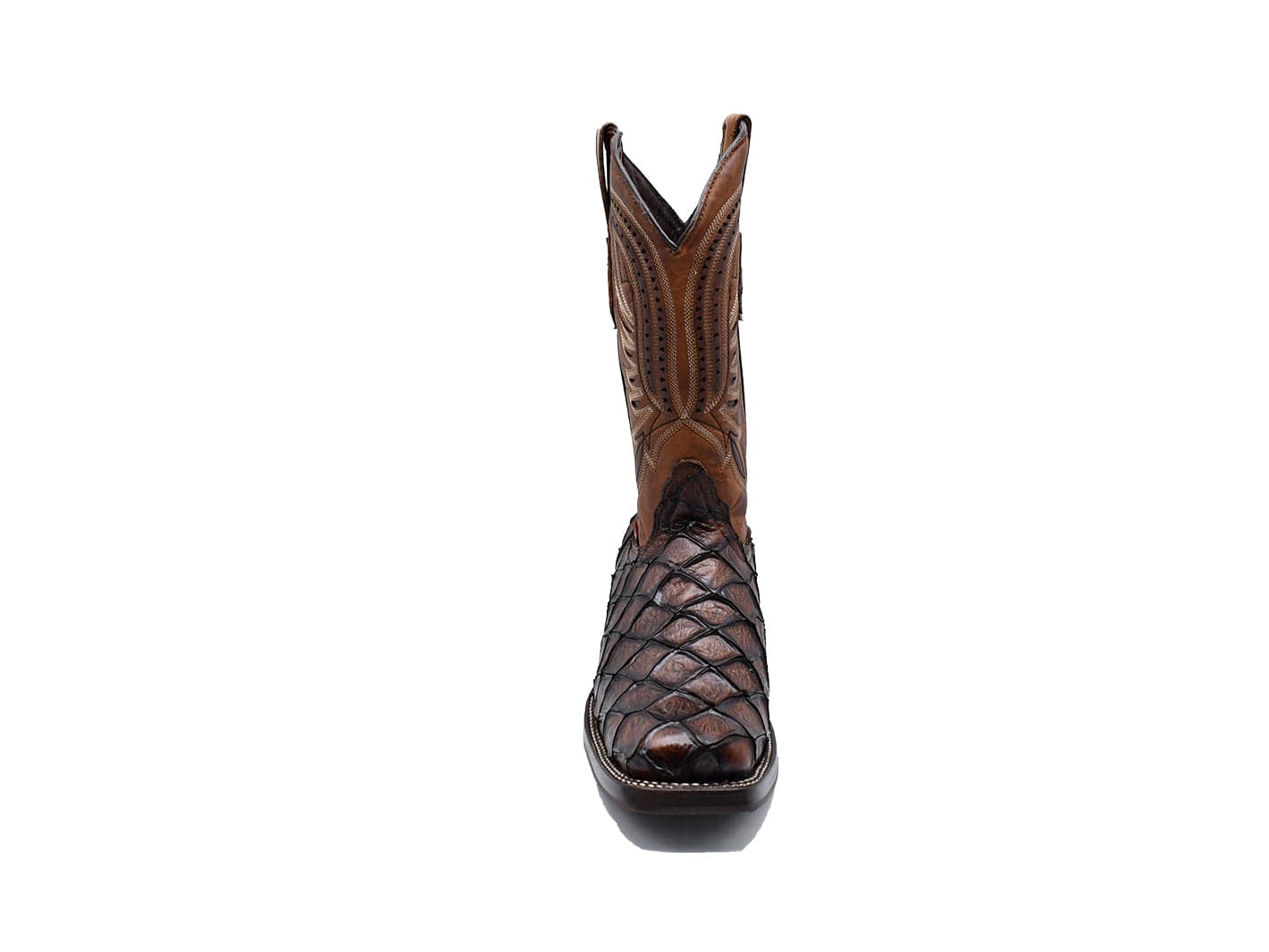 Texas Country Western Boot Pez Piraru Choco Mun Square Toe E687