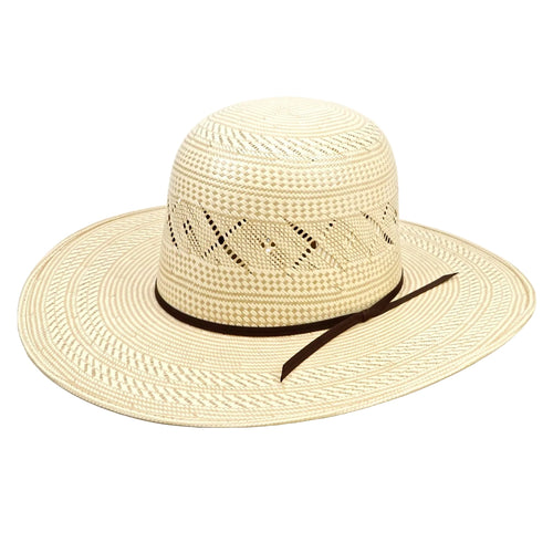 Texas Country Sombreros TC TC Hats - 100X Straw Open Crown Hat - Two-Tone X-Flower