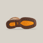 Texas Country - U.S. Flag Tan Work Boots - Soft Toe (TC001) - Gomez Western Wear
