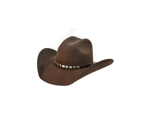 Exclusive "Austin" Texas Country Western Felt Hat Dark Brown