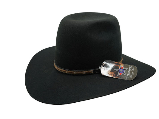 Texas Country Western Felt Cowboy Hat Black