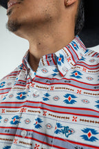 Texas Country - White Aztec Stripe Pearl Snap Long Sleeve Shirt (PS300L/T #1054) - Gomez Western Wear