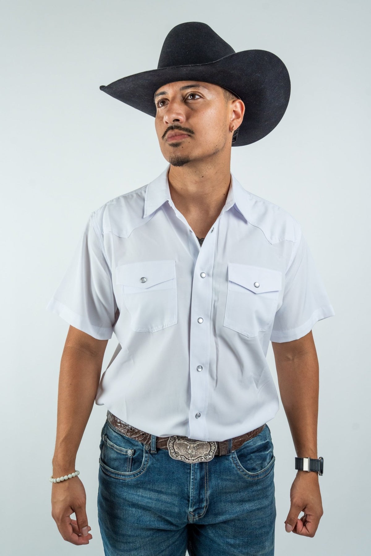 Texas Country - White Pearl Snap Short Sleeve Shirt (RT102S/T White) - Gomez Western Wear