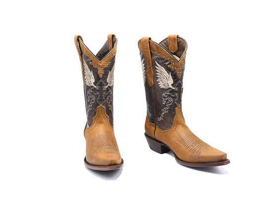 Texas Country Women's Western Boot Cedro Camel E322