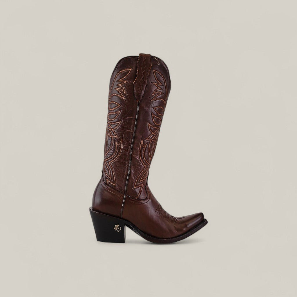 TS 026 Allison Clayton Calf Choco H-Retro - Gomez Western Wear