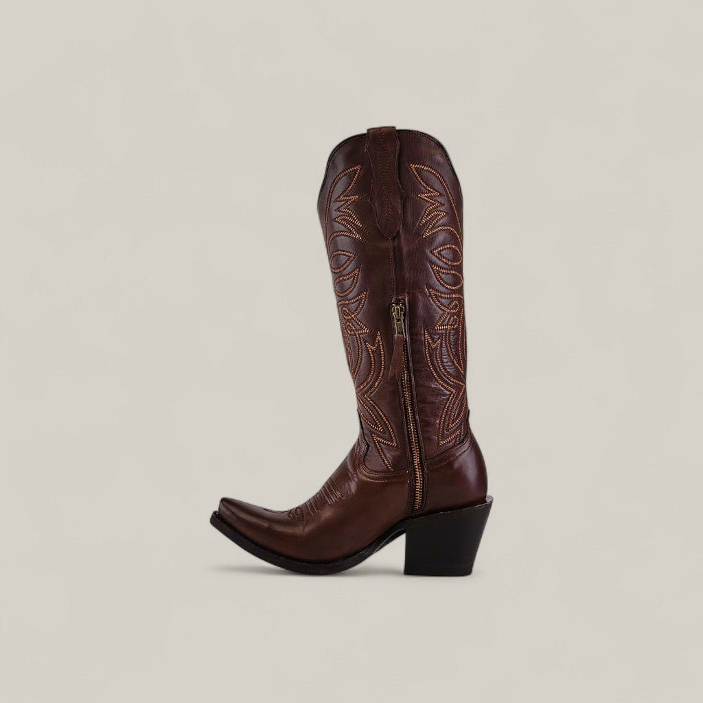 TS 026 Allison Clayton Calf Choco H-Retro - Gomez Western Wear