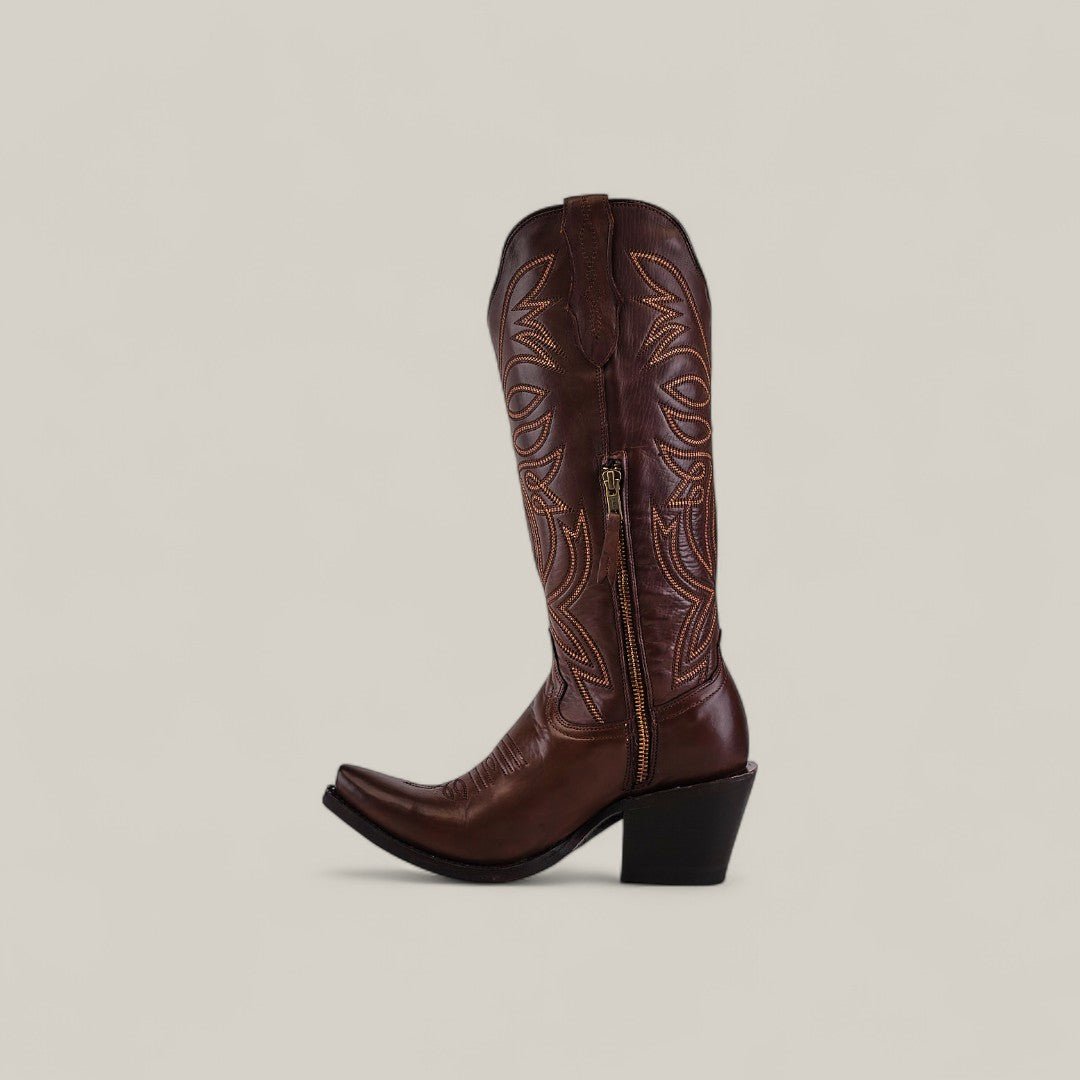 TS 026 Allison Clayton Calf Choco H-Retro - Gomez Western Wear