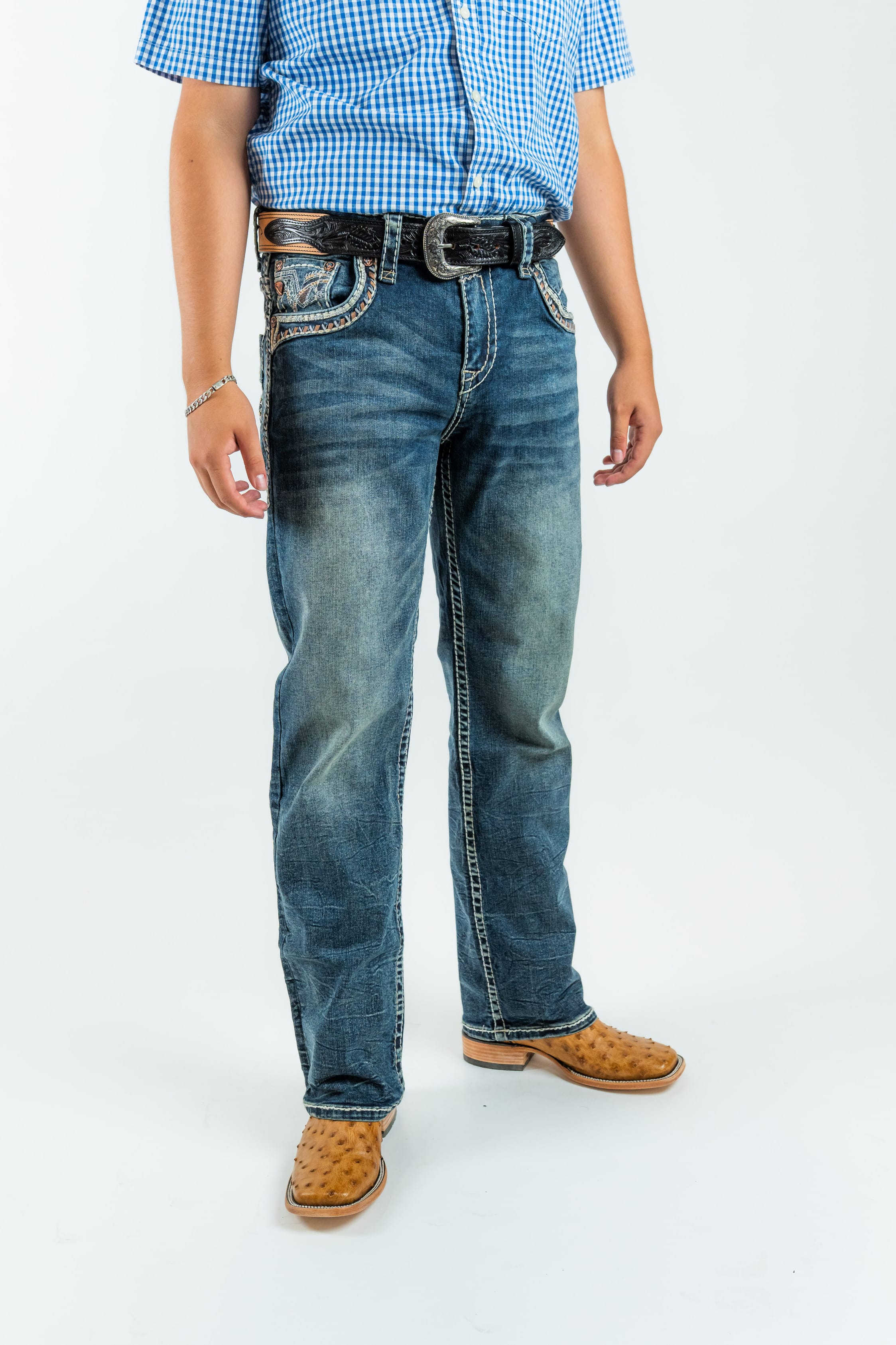 Men's Straight Leg Denim Jeans (WJ2354)